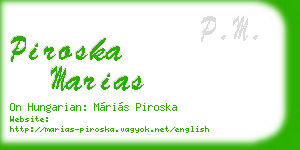 piroska marias business card